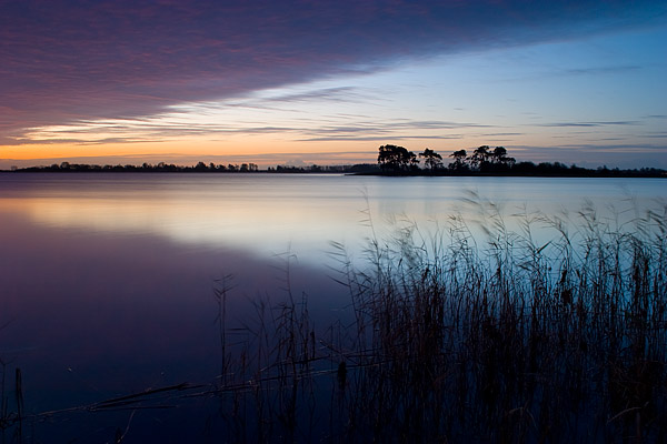 Sonnenaufgang am Greifswalder Bodden, Gristow, Mecklenburg-Vorpommern, Deutschland, Europa